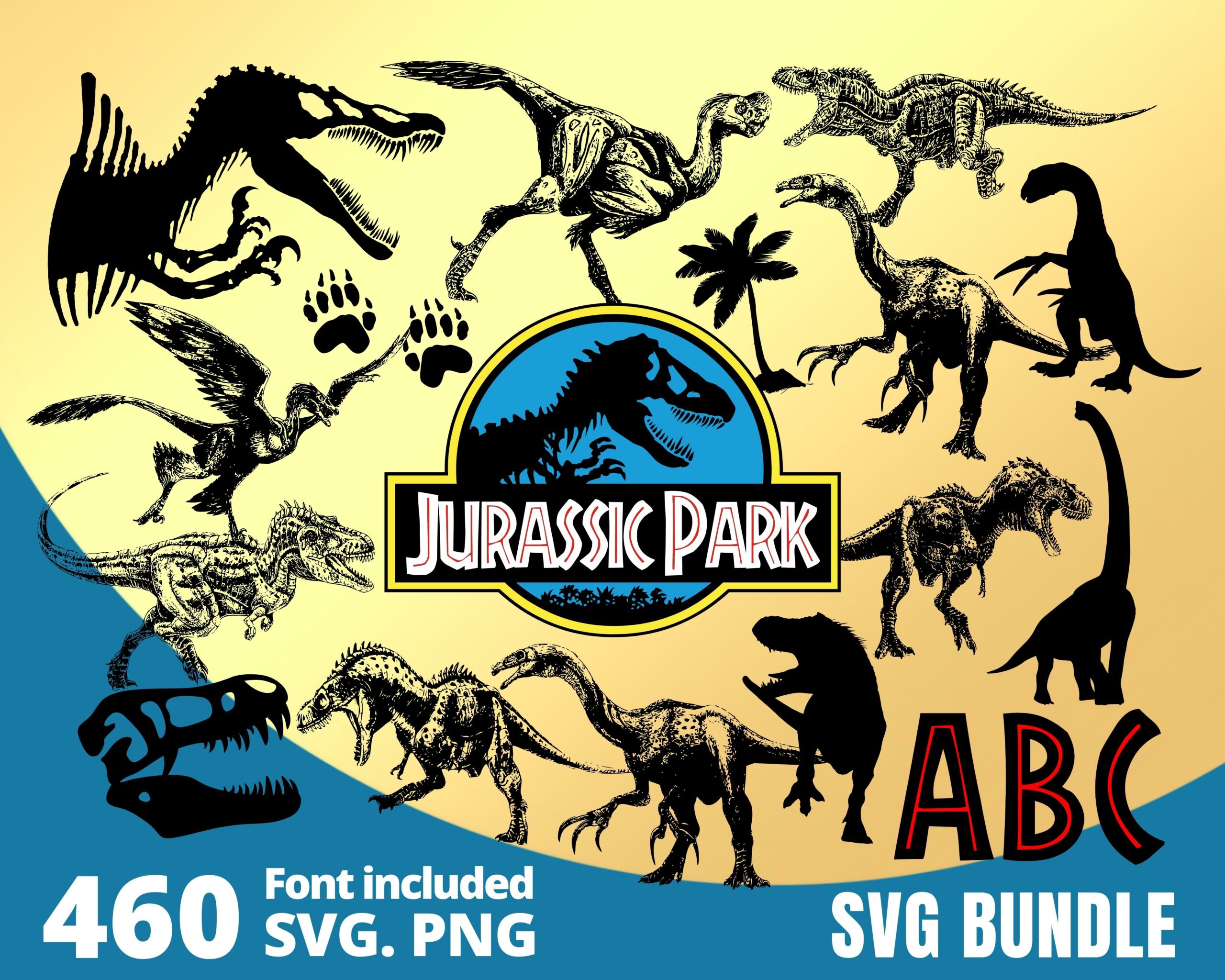 Jurassic Dinosaur SVG Bundle CartoonPng
