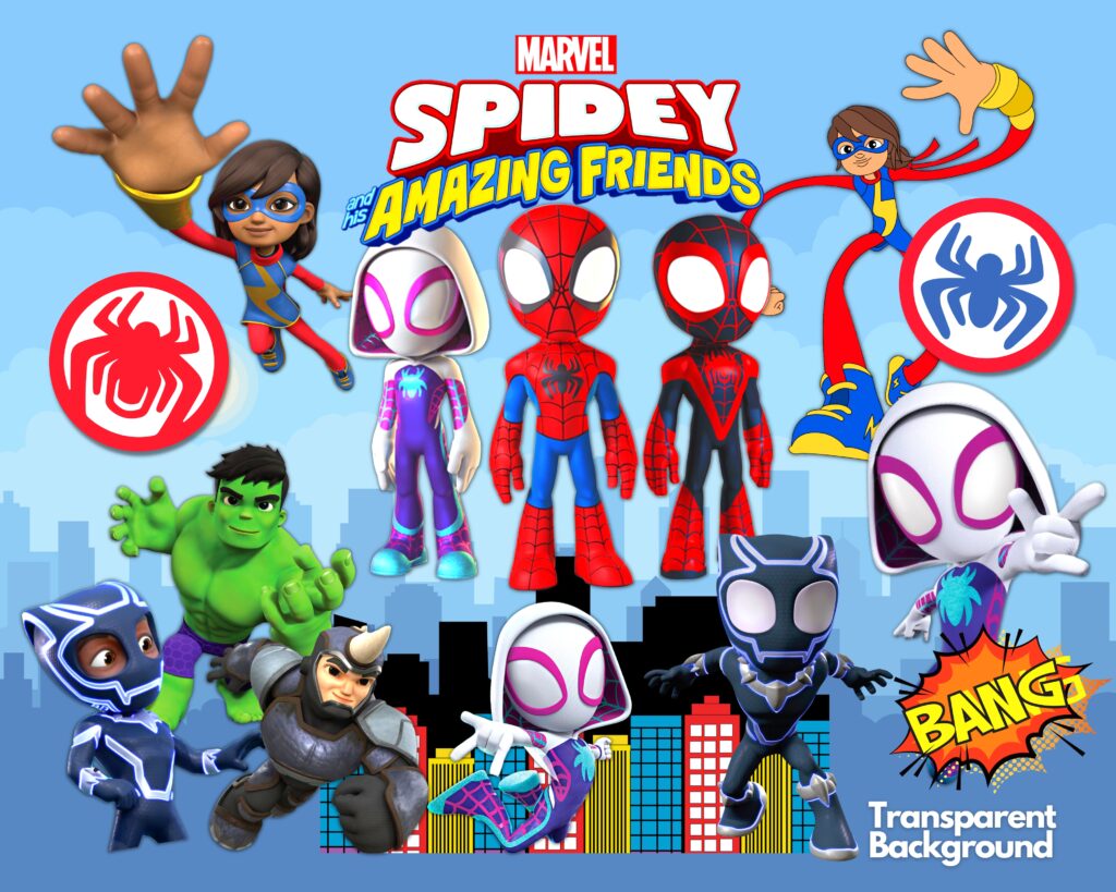 Spidey and his Amazing Friends Clipart PNG – CartoonPng