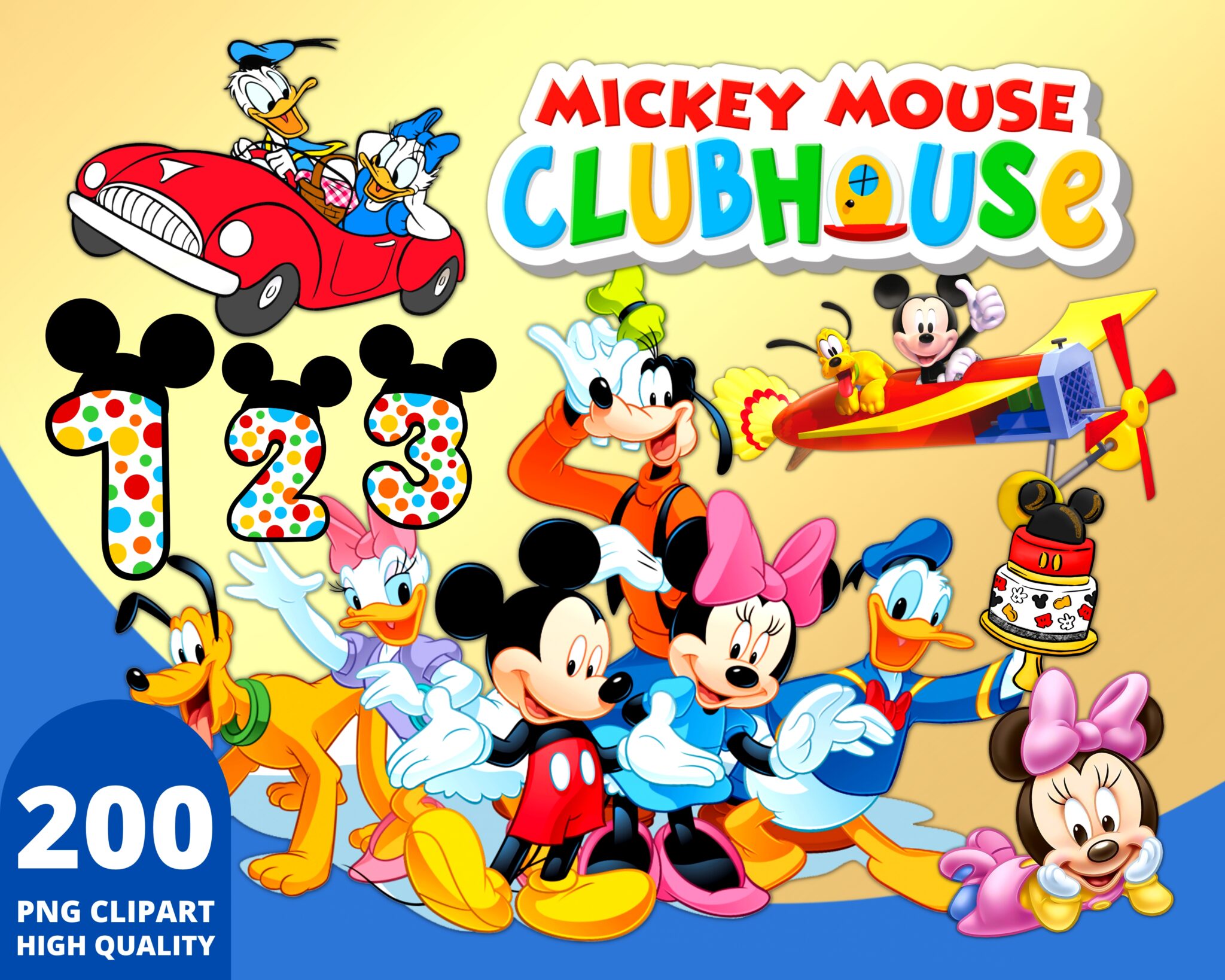 Mickey Clubhouse Clipart PNG – CartoonPng